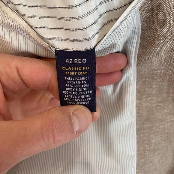 Stafford Men's Linen Blend Classic Fit Suit Blazer - 42R - Picture 7 of 10